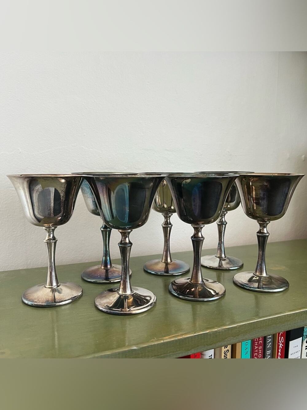 Vintage El de Uberti Italy Silverplate Cups - Set of 7